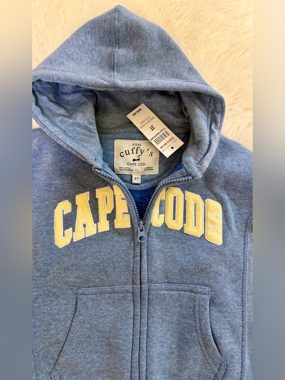 Cuffy's Cape Cod Toddler 3T Full Zip Hoodie NWT